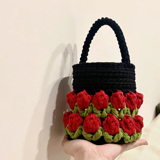 tulip bags, flower bags handbags, tulip bucket bag handbags, handmade bags, handmade tulip bags handbag bucket bag, handmade flower bucket  handbags bags