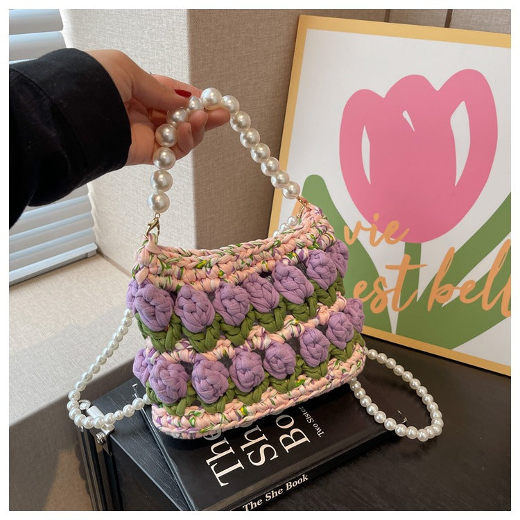 tulip bags, flower bags handbags, tulip bucket bag handbags, handmade bags, handmade tulip bags handbag bucket bag, handmade flower bucket handbags bags, Pearl bag