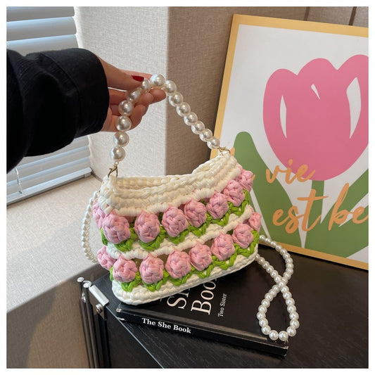 tulip bags, flower bags handbags, tulip bucket bag handbags, handmade bags, handmade tulip bags handbag bucket bag, handmade flower bucket handbags bags, Pearl bag