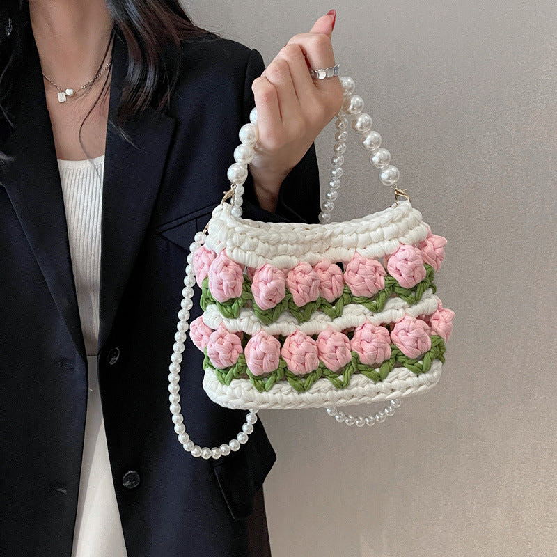 tulip bags, flower bags handbags, tulip bucket bag handbags, handmade bags, handmade tulip bags handbag bucket bag, handmade flower bucket handbags bags, Pearl bag