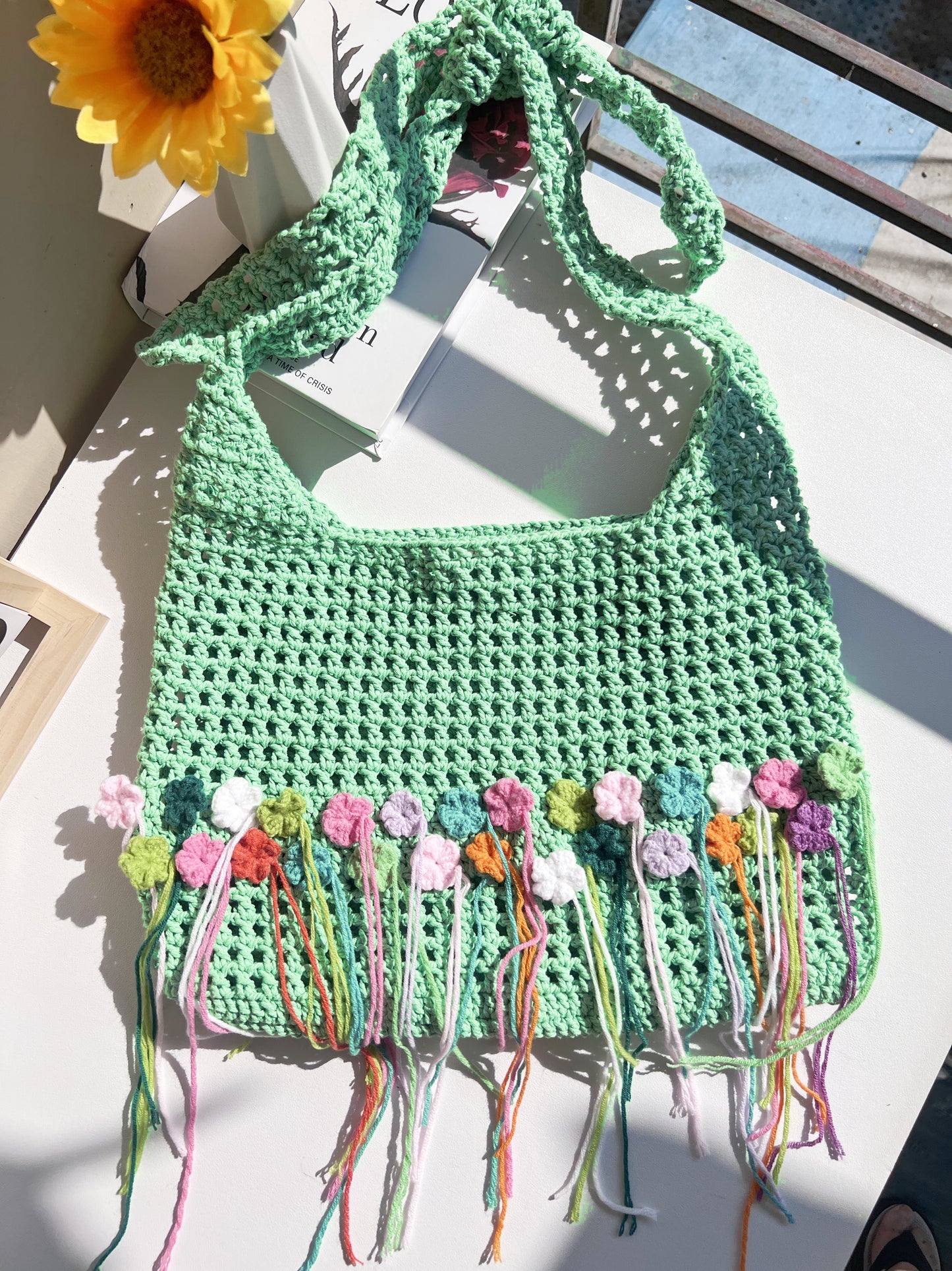 Flower bags,handbags,handbags,handmade bags,handcrafted bags,summer bag,net bag,handmade flower bags,tote bag,shoulder bag,school bag,mini bag, sling bag,flower cute bag for summer,Crossbody Bags,Woven Bag,Knitting bag,Bucket Bag,Hollow bag
